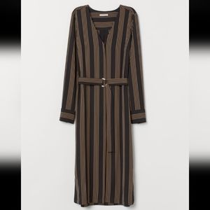 Stripe Shirt Dress with Belt